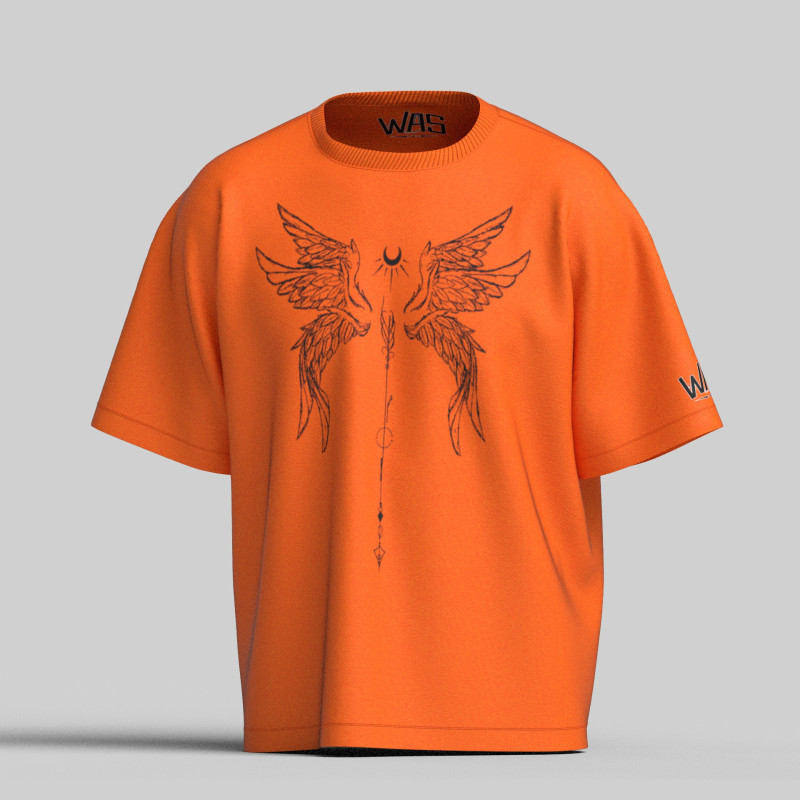 Orange oversized t shirt