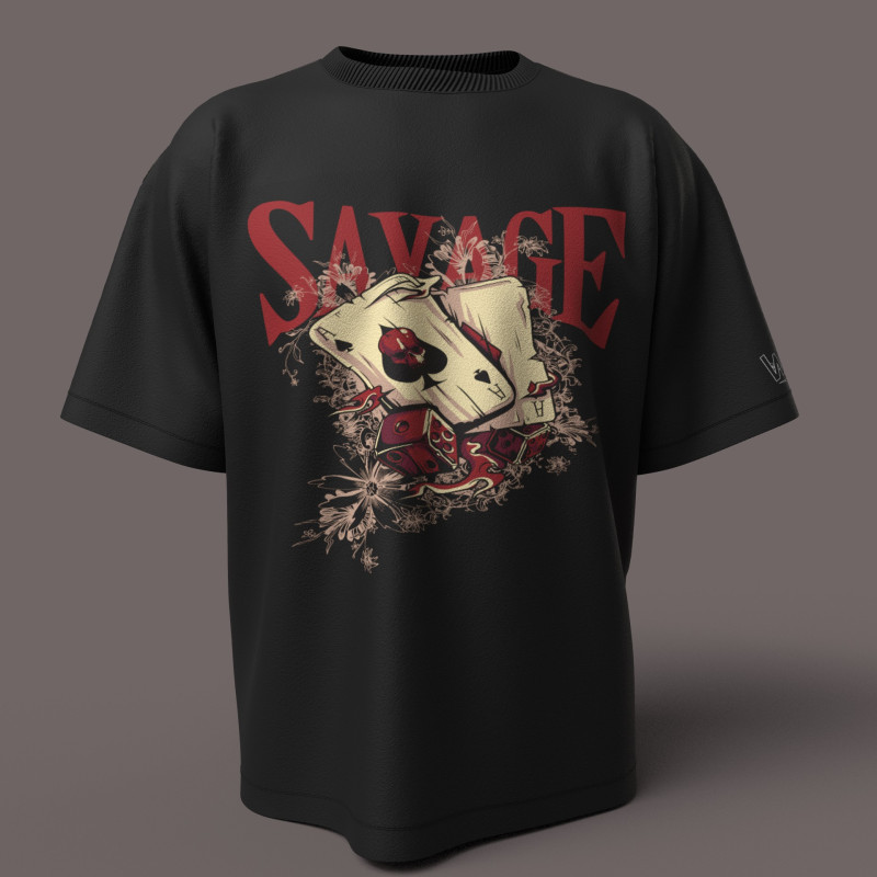 Premium Black Savage Oversized T shirt