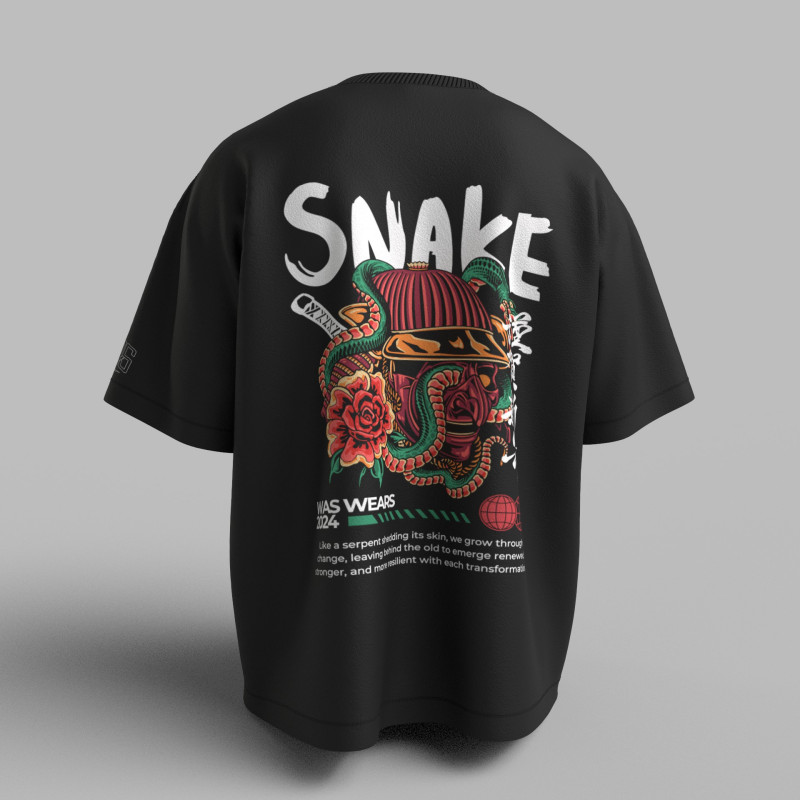 Premium Black Snake Oversized T shirt