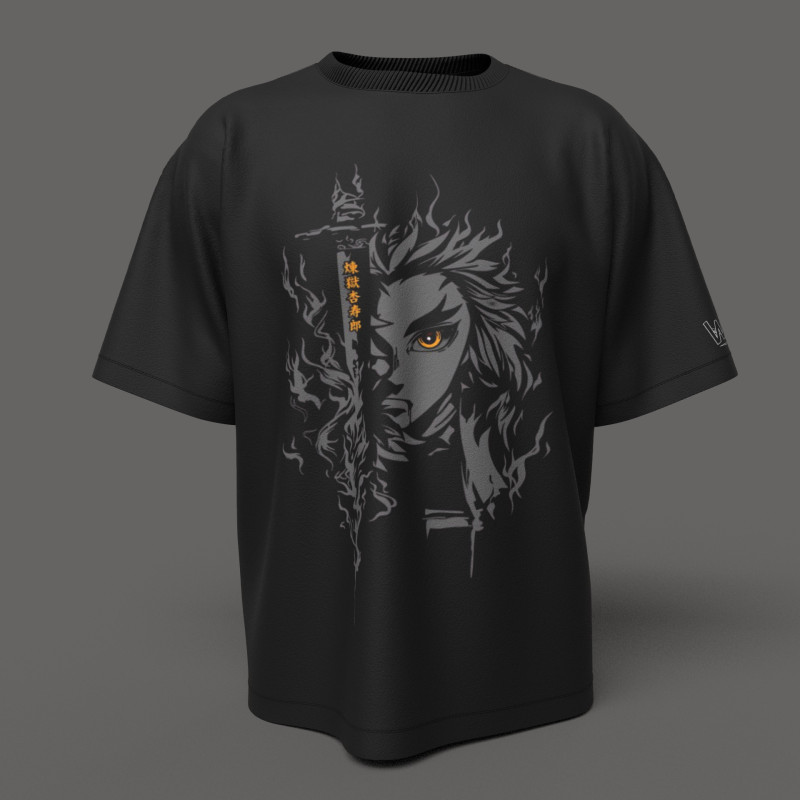 Rengoku Anime Oversized T shirt