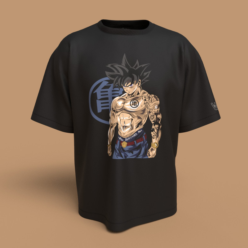Premium Black Anime Oversized T shirt